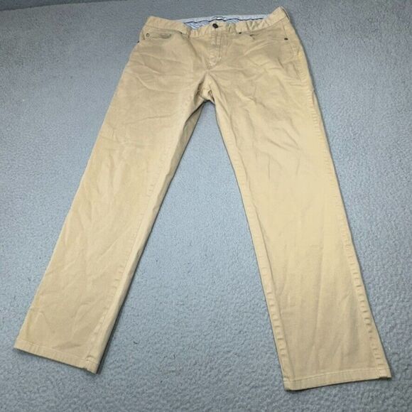 Peter Millar Pants Men 34x28 Beige Chino Ultimate Sateen Performance Golf Casual